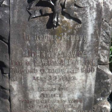 WESTAWAY John -1900 &amp; Alice -1933