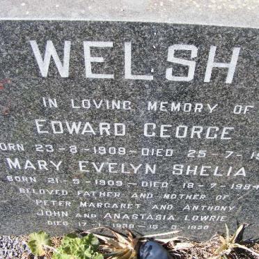 WELSH Edward G. 1909-1971 &amp; Mary E.S. 1909-1984