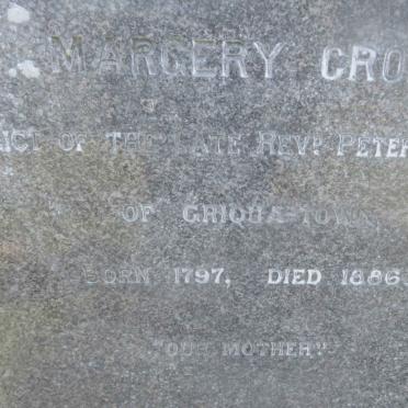 WRIGHT Margery nee CRON 1797-1886