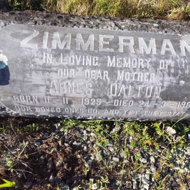 ZIMMERMAN Agnes Dalton 1925-1961