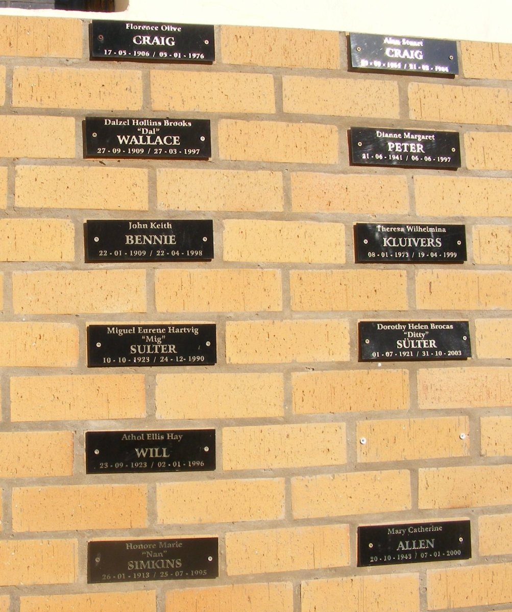 6. Trinity Presbyterian Church, Memorial Wall