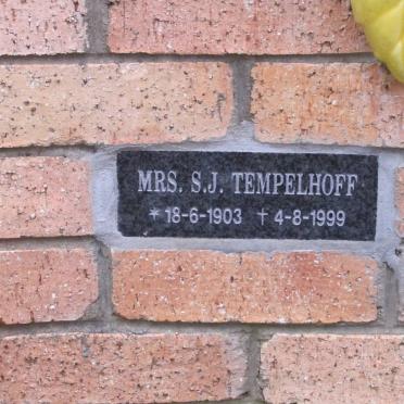 TEMPELHOFF S.J. 1903-1999