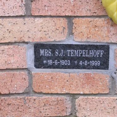 TEMPELHOFF S.J. 1903-1999