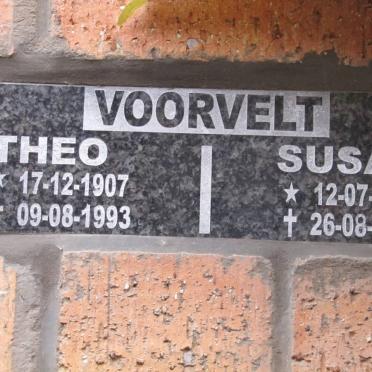 VOORVELT Theo 1907-1993 &amp; Susan 1920-2008