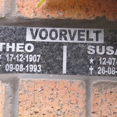 VOORVELT Theo 1907-1993 &amp; Susan 1920-2008
