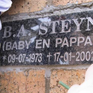 STEYN B.A. 1973-2002