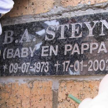 STEYN B.A. 1973-2002