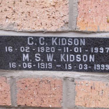 KIDSON C.C. 1920-1997 &amp; M.S.W. 1919-1999