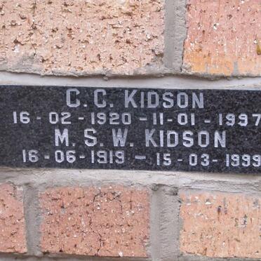 KIDSON C.C. 1920-1997 &amp; M.S.W. 1919-1999