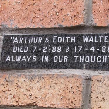 WALTERS Arthur -1988 &amp; Edith -1988