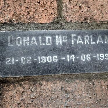 McFARLANE Donald 1906-1994