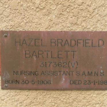 BARTLETT Hazel Bradfield 1906-1987