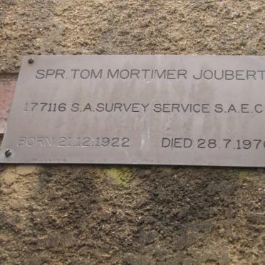 JOUBERT Tom Mortimer 1922-1970