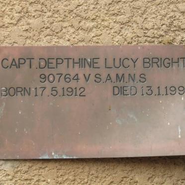 BRIGHT Depthine Lucy 1912-1991