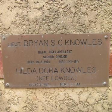 KNOWLES Bryan S.C. 1901-1977 &amp; Hilda Dora LOWDEN 1897-1984