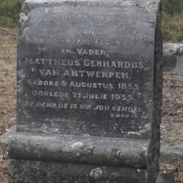 ANTWERPEN Mattheus Gerhardus, van 1855-1935