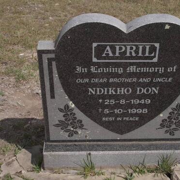APRIL Ndikho Don 1949-1998