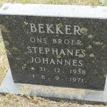 BEKKER Stephanes Johannes 1938-1971