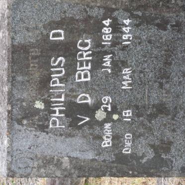 BERG Philipus D., v.d. 1884-1944