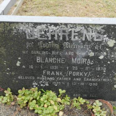 BEHRENS Frank 1925-1990 &amp; Blanche Moira 1931-1979
