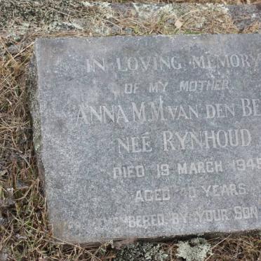 BERG Anna M.M., van den nee RYNHOUD -1949