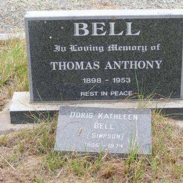 BELL Thomas Anthony 1898-1953 &amp; Doris Kathleen SIMPSON 1906-1974