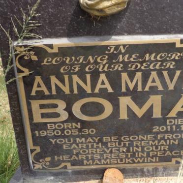 BOMA Anna Mavis 1950-2011