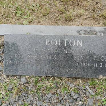 BOLTON Eric Nicholls 189?-1980 &amp; Elsie Eloise 1901-1980