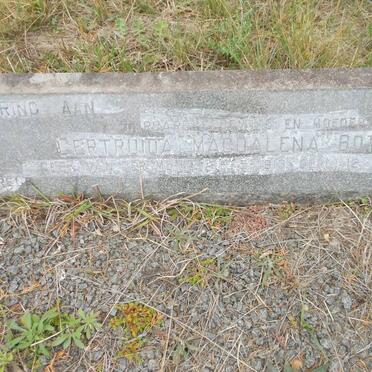 BOTES Gertruida Magdalena nee VAN DER MERWE 1913-1979