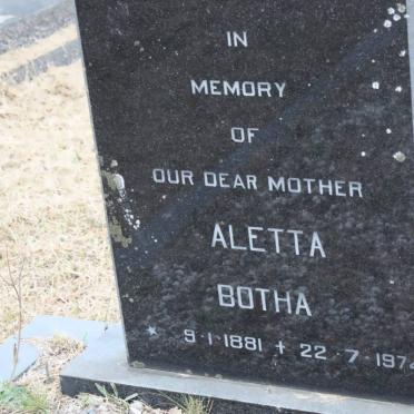 BOTHA Aletta 1881-1974