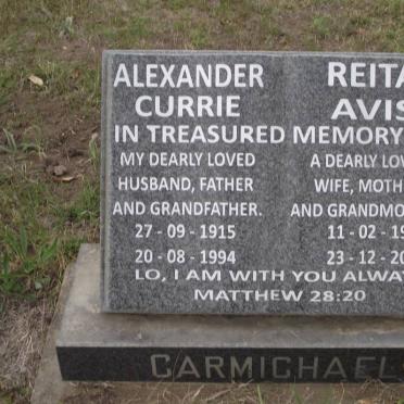 CARMICHAEL Alexander Currie 1915-1994 &amp; Reita Avis 1921-2010