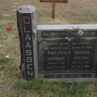 CLAASSEN Philippus Jacobus 1911-1987 &amp; Susara Helena 1914-1993