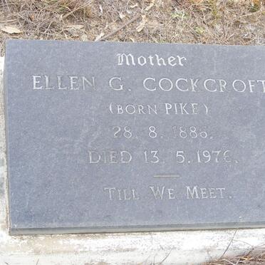 COCKCROFT Ellen G. nee PIKE 1886-1976