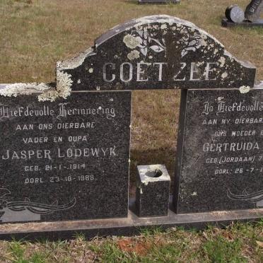 COETZEE Jasper Lodewyk 1914-1988 &amp; Gertruida Gesina JORDAAN 1916-1983