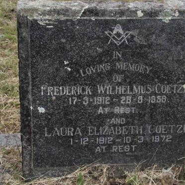 COETZEE Frederick Wilhelmus 1912-1959 &amp; Laura Elizabeth 1912-1972