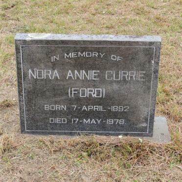 CURRIE Nora Annie nee FORD 1892-1978