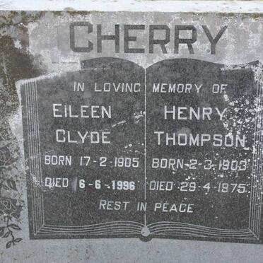 CHERRY Henry Thompson 1903-1975 &amp; Eileen Clyde 1905-1996