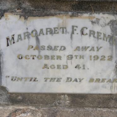 CREMER Margaret F. -1922