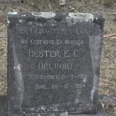 DELPORT Hester E.C. nee FITCHET 1910-1954