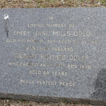 DOLD Gilbert Holmes -1960 &amp; Emily Jane Mills -1954