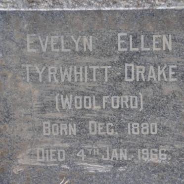 DRAKE Evelyn Ellen, Tyrwhitt nee WOOLFORD 1880-1966