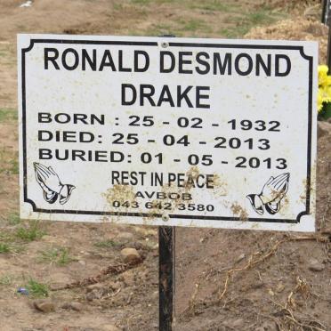 DRAKE Ronald Desmond 1932-2013