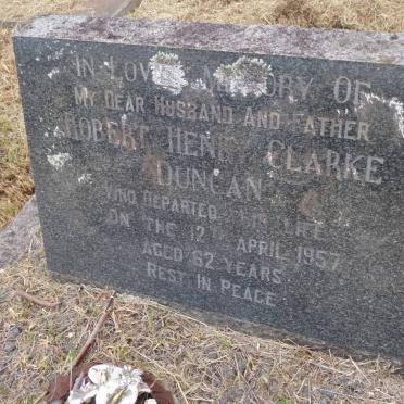 DUNCAN Robert Henry Clarke -1957