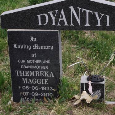 DYANTYI Thembeka Maggie 1933-2010
