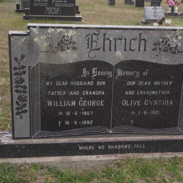 EHRICH William George 1907-1992 &amp; Olive Cynthia 1921-