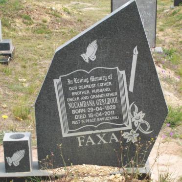 FAXA Ngcambana Geelbooi 1929-2011