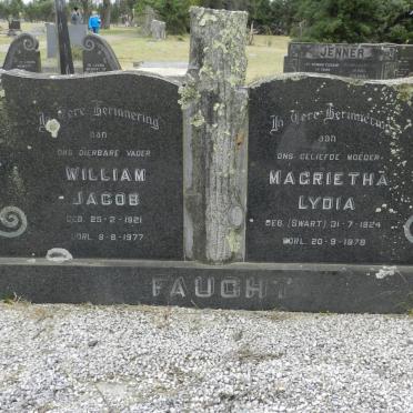 FAUGHT William Jacob 1921-1977 &amp; Magrieta Lydia 1924-1978
