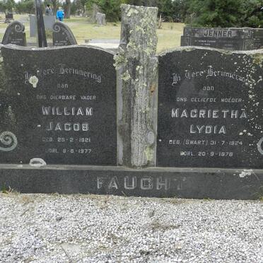 FAUGHT William Jacob 1921-1977 &amp; Magrieta Lydia 1924-1978