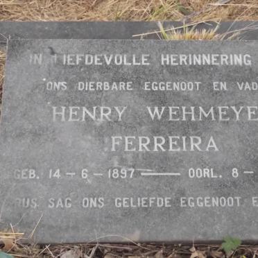 FERREIRA Henry Wehmeyer 1897-1954