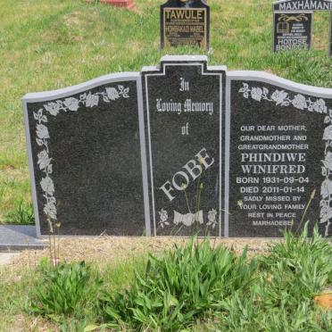 FOBE Phindiwe Winifred 1931-2011